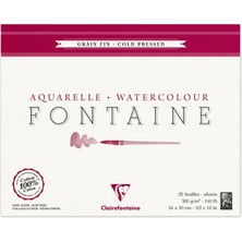 Clairefontaine Fontaine 24x30cm 300Gram 10 Yaprak Cold Pressed Suluboya Blok Resim Defteri