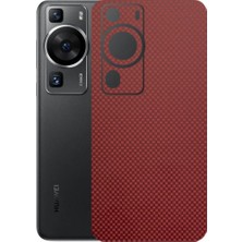 Kapps Huawei P60 Pro ile Uyumlu Fiber Serisi Premium Arka Kapak Kaplama(Kenarlar Yoktur!)