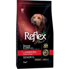 Reflex Büyük Orta Irk Kuzulu Yaşlı Köpek Maması 3 kg