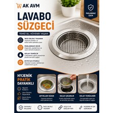 Ak Avm Lavabo Süzgeci Paslanmaz Çelik Evye Gider Süzgeci Mutfak Banyo Lavabo Filtre Aparatı