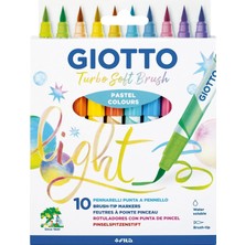 Giotto Turbo Brush Fırça Uç 10 Renk Keçeli Kalem