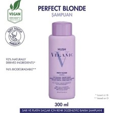 Hush Veganic Perfect Blonde Besleyici Şampuan 300 ml Sarı ve Platin Saçlar İçin Özel Formül