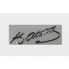 Metal Yazı 8x2cm Atatürk İmzası