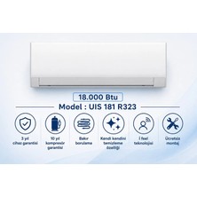 Uğur Uıs 181 R323 18.000 Btu Duvar Tipi Klima A+ Enerji Sınıfı Inverter Yok