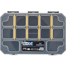 Proalet Made Slim Organizer 12 Bölmeli, Şeffaf, Düzenleyici Kutu, Polipropilen Malzeme, Çekmece Içi