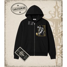 Tarzsokak One Piece Anime Karakterleri  Oversize Unisex Hırka & Çeket Fermuarlı Sweatshirt Beyaz