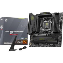 MSI Msı Mag B850M Mortar Wıfı Amd B850 Soket Am5 Ddr5 8200(OC) Mhz Matx Gaming (Oyuncu) Anakart