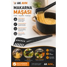 Ak Avm Salata ve Makarna Maşası Isıya Dayanıklı Servis Maşası Mutfak Maşası Siyah