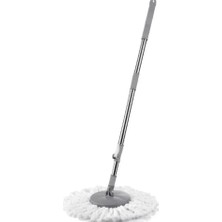 Akn Mikrofiber 3'lü Temizlik Seti - Döner Başlıklı Paslanmaz Çelik Mop -Viomax