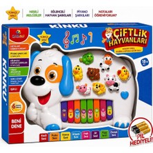 Kinku KİNKU Çiftlik Hayvanları Köpek Piyano Oyuncak Işıklı Türkçe Sesli Hayvan Sesleri Şarkıları Ve Ali Baba Şarkılı Eğitici Müzikli Soru Cevap Şeklinde Köpek Piyano Oyuncak Pil Hediyeli
