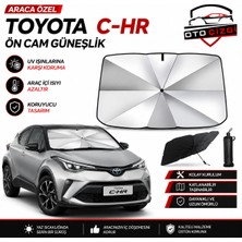 OtoÇizgi Toyota C-Hr Şemsiye Tip Ön Cam Güneşliği Katlanabilir Uv Korumalı Araç Cam Güneşlik