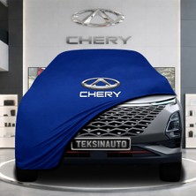 Chery Omoda 5 (2023-) Mavi Kumaş Oto Branda Araca Özel Penye Araba Brandası Araç Örtüsü