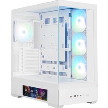 Zalman P40 Ds Whıte Atx Mıd Tower Beyaz Kasa 2 x USB 3.0, 1 x USB Type-C,1 x Mikrofon, 1 x Kulaklık, 4x 120MM Argb Fan