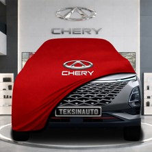 Chery Omoda 5 (2023) Kırmızı Kumaş Oto Branda Araca Özel Penye Araba Brandası Araç Örtüsü
