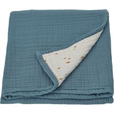 IKEA Guldvavare Mavi-Beyaz 80X100 cm Bebek Battaniyesi