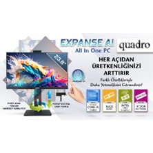 Marmara Qumasch Quadro Expanse Aı B424 14165, I5-14400, 23,8&amp;quot; Fhd Ekran, 16GB Ram, 512GB Ssd, Pivot, Paylaşımlı Vga, Free Dos All In One Pc