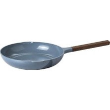 IKEA Klıppfısk Yapışmaz Kaplama-Ahşap-Koyu Gri Mavi 28 cm Kızartma Tavası