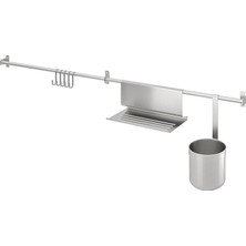 IKEA Kungsfors Paslanmaz Çelik 112 cm Duvar Rayı