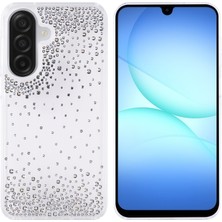 Galaxy A17 Kılıf Kamera Yükseltili Simli Damla Taşlı Silikon Kılıfist