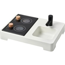 IKEA Stenmus Siyah-Beyaz 43X32 cm Mini Oyun Mutfağı