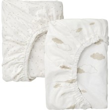 IKEA Alskvard Kırık Beyaz 41X75 cm Lastikli Bebek Çarşafı