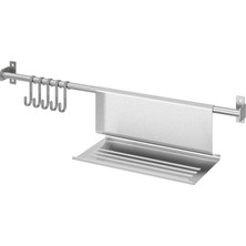 IKEA Kungsfors Paslanmaz Çelik 56 cm Duvar Rayı