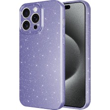 iPhone 15 Pro Kılıf Kamera Korumalı Simli Silikon Üstün Koruma Vintrend