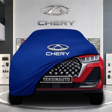 Chery Tiggo -7 (2023-) Mavi Kumaş Oto Branda Araca Özel Penye Araba Brandası Araç Örtüsü