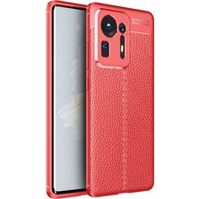 Xiaomi Mi Mix 4 Kılıf Deri Görünümlü Silikon Kamera Korumalı Üstün Koruma Vintrend