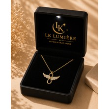 LK Lumiere 925 Ayar Gümüş Kolye Işıklı Özel Kutusunda - Altın Sonsuzluk Melek Kanatları