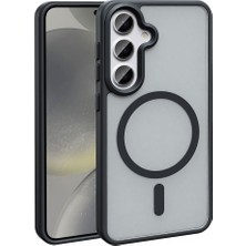 Galaxy S25 Kılıf Magsafe Destekli Kamera Yükseltili Silikon Mat Parmak Izi Tutmayan Vintrend