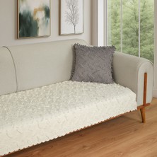 Latuda Home Ponela Koltuk Örtüsü - Sadece Oturum Alanını Kaplar 85X210 cm - Ekru