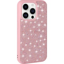 iPhone 14 Pro Max Kılıf Simli Pırlanta Taşlı Kamera Yükseltili Silikon Kılıfist