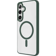 Galaxy S24 Kılıf Magsafe Şeffaf Arka Yüz Kamera Yükseltili Silikon Vintrend