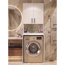 Bayold Mobilya Wood Çamaşır Makine Dolabı Çok Amaçlı Dolap Banyo Kiler Beyaz 1004