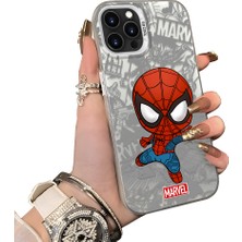 HONTINGA iPhone 14 Pro Max ile Uyumlu Kılıf Silikon Kenar Sert Arka Kamera Koruyucu Basitlik Anti Düşme Kamera Korumalı Spider Man Desen Couple Telefon Kılıfı Kadın ve Erkek Için Uygundur K1-1901