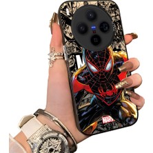 HONTINGA Vivo X300 ile Uyumlu Kılıf Silikon Kenar Sert Arka Kamera Koruyucu Basitlik Anti Düşme Kamera Korumalı Spiderman Desen Couple Telefon Kılıfı Kadın ve Erkek Için Uygundur K1-1900