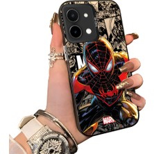 HONTINGA Vivo Y28 ile Uyumlu Kılıf Silikon Kenar Sert Arka Kamera Koruyucu Basitlik Anti Düşme Kamera Korumalı Spiderman Desen Couple Telefon Kılıfı Kadın ve Erkek Için Uygundur K1-1900
