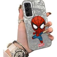 HONTINGA Samsung Galaxy A25 ile Uyumlu Kılıf Silikon Kenar Sert Arka Kamera Koruyucu Basitlik Anti Düşme Kamera Korumalı Spider Man Desen Couple Telefon Kılıfı Kadın ve Erkek Için Uygundur K1-1901
