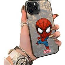 HONTINGA iPhone 11 Pro ile Uyumlu Kılıf Silikon Kenar Sert Arka Kamera Koruyucu Basitlik Anti Düşme Kamera Korumalı Spider Man Desen Couple Telefon Kılıfı Kadın ve Erkek Için Uygundur K1-1901