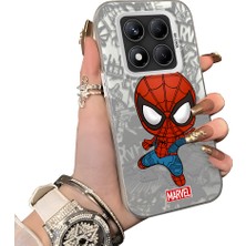 HONTINGA Xiaomi Redmi Note 14 Pro ile Uyumlu Kılıf Silikon Kenar Sert Arka Kamera Koruyucu Basitlik Anti Düşme Kamera Korumalı Spider Man Desen Couple Telefon Kılıfı Kadın ve Erkek Için Uygundur K1-1901