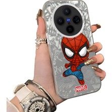 HONTINGA Vivo X300 ile Uyumlu Kılıf Silikon Kenar Sert Arka Kamera Koruyucu Basitlik Anti Düşme Kamera Korumalı Spider Man Desen Couple Telefon Kılıfı Kadın ve Erkek Için Uygundur K1-1901