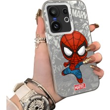 HONTINGA Vivo X200 Fe ile Uyumlu Kılıf Silikon Kenar Sert Arka Kamera Koruyucu Basitlik Anti Düşme Kamera Korumalı Spider Man Desen Couple Telefon Kılıfı Kadın ve Erkek Için Uygundur K1-1901