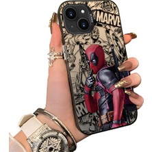 HONTINGA iPhone 15 Plus ile Uyumlu Kılıf Silikon Kenar Sert Arka Kamera Koruyucu Basitlik Anti Düşme Kamera Korumalı Spiderman Desen Couple Telefon Kılıfı Kadın ve Erkek Için Uygundur K1-1902