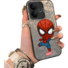 HONTINGA Vivo V60 Lite 5g ile Uyumlu Kılıf Silikon Kenar Sert Arka Kamera Koruyucu Basitlik Anti Düşme Kamera Korumalı Spider Man Desen Couple Telefon Kılıfı Kadın ve Erkek Için Uygundur K1-1901