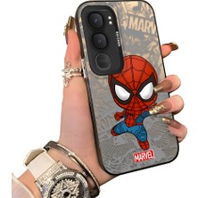 HONTINGA Vivo Y31 5g ile Uyumlu Kılıf Silikon Kenar Sert Arka Kamera Koruyucu Basitlik Anti Düşme Kamera Korumalı Spider Man Desen Couple Telefon Kılıfı Kadın ve Erkek Için Uygundur K1-1901