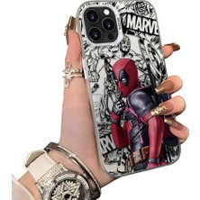 HONTINGA iPhone 15 Pro ile Uyumlu Kılıf Silikon Kenar Sert Arka Kamera Koruyucu Basitlik Anti Düşme Kamera Korumalı Spiderman Desen Couple Telefon Kılıfı Kadın ve Erkek Için Uygundur K1-1902