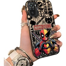 HONTINGA Xiaomi Redmi Note 10 4g ile Uyumlu Kılıf Silikon Kenar Sert Arka Kamera Koruyucu Basitlik Anti Düşme Kamera Korumalı Marvel Desen Couple Telefon Kılıfı Kadın ve Erkek Için Uygundur K1-1903