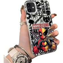 HONTINGA iPhone 12 Mini ile Uyumlu Kılıf Silikon Kenar Sert Arka Kamera Koruyucu Basitlik Anti Düşme Kamera Korumalı Marvel Desen Couple Telefon Kılıfı Kadın ve Erkek Için Uygundur K1-1903