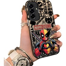 HONTINGA Samsung Galaxy A56 ile Uyumlu Kılıf Silikon Kenar Sert Arka Kamera Koruyucu Basitlik Anti Düşme Kamera Korumalı Marvel Desen Couple Telefon Kılıfı Kadın ve Erkek Için Uygundur K1-1903